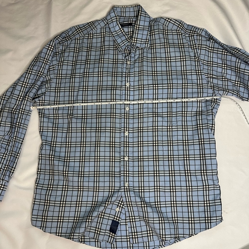Mens Burberry Plaid Button Up - Picture 3 of 13